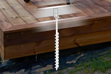 Terrass med 3 olika fundament: JORDSKRUVAR Terrass med 3 olika fundament: JORDSKRUVAR